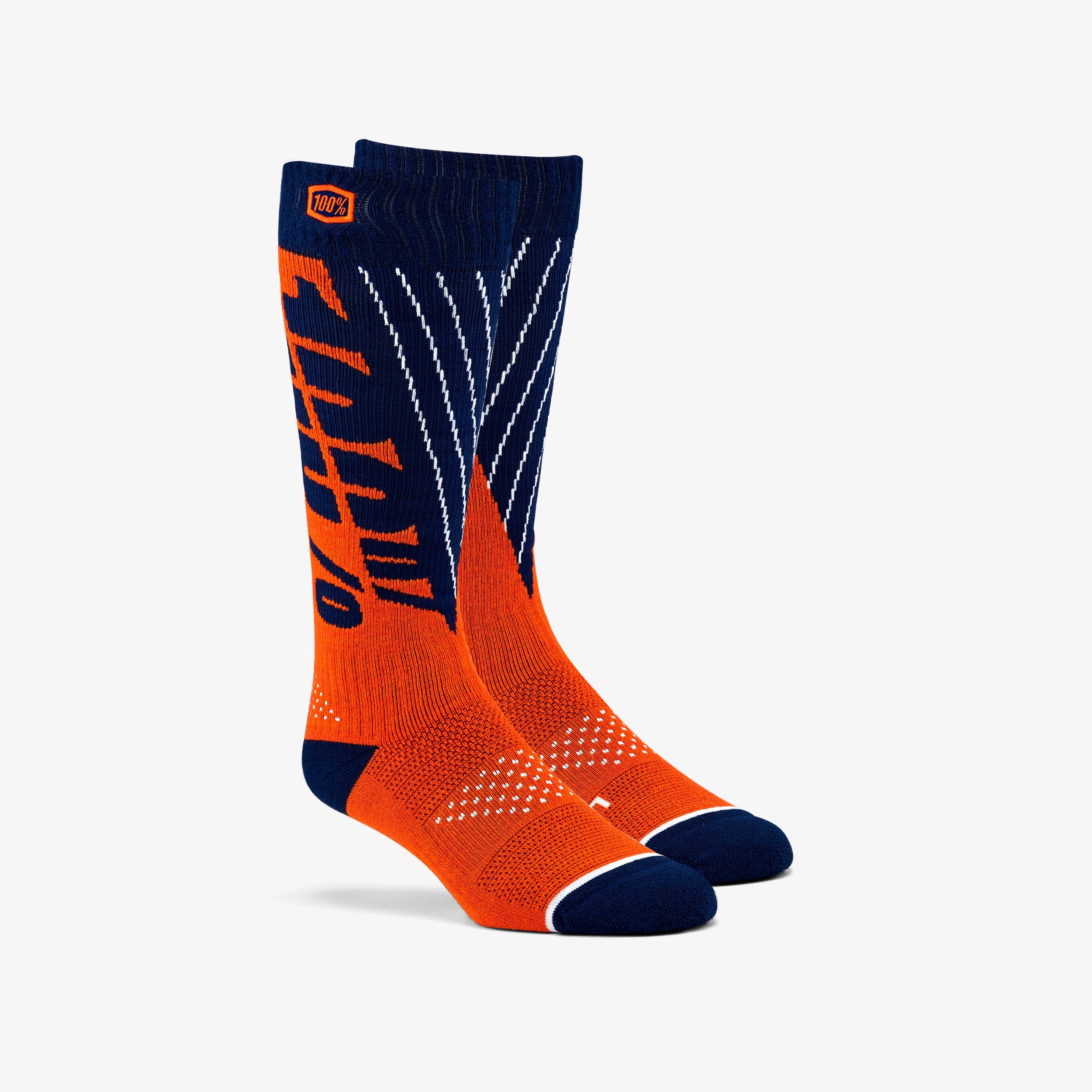 TORQUE Comfort Moto Socks Navy/Orange