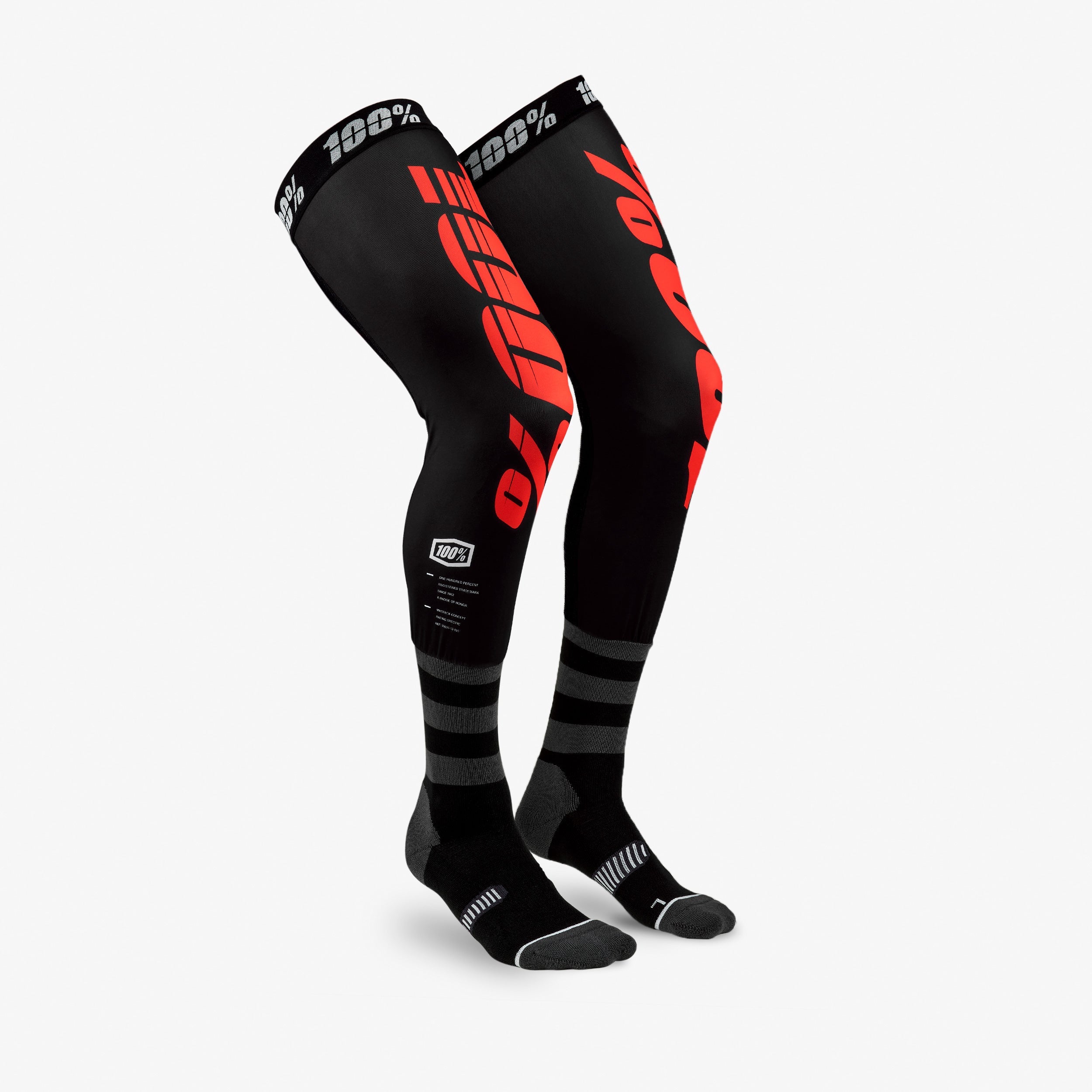 REV Knee Brace Performance Moto Socks Black/Red