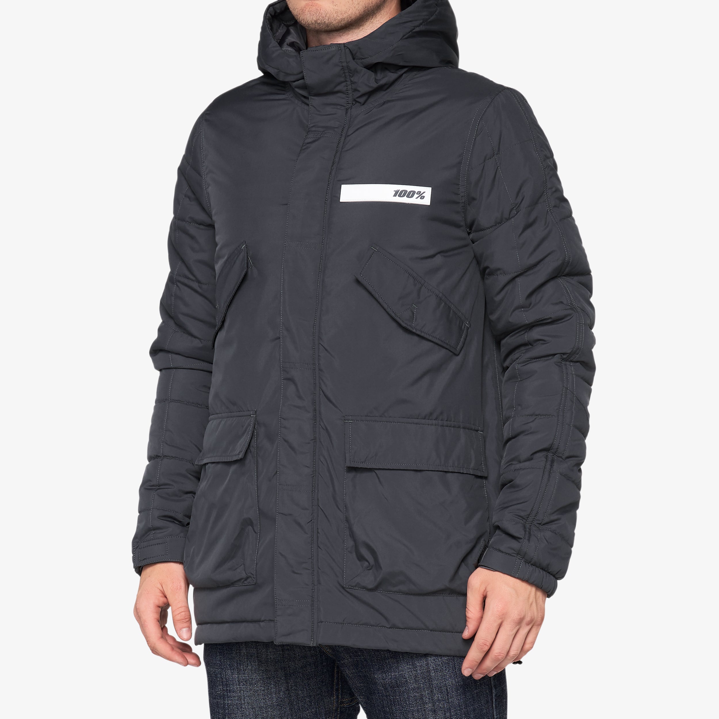 TYRO Hooded Zip Jacket Charcoal