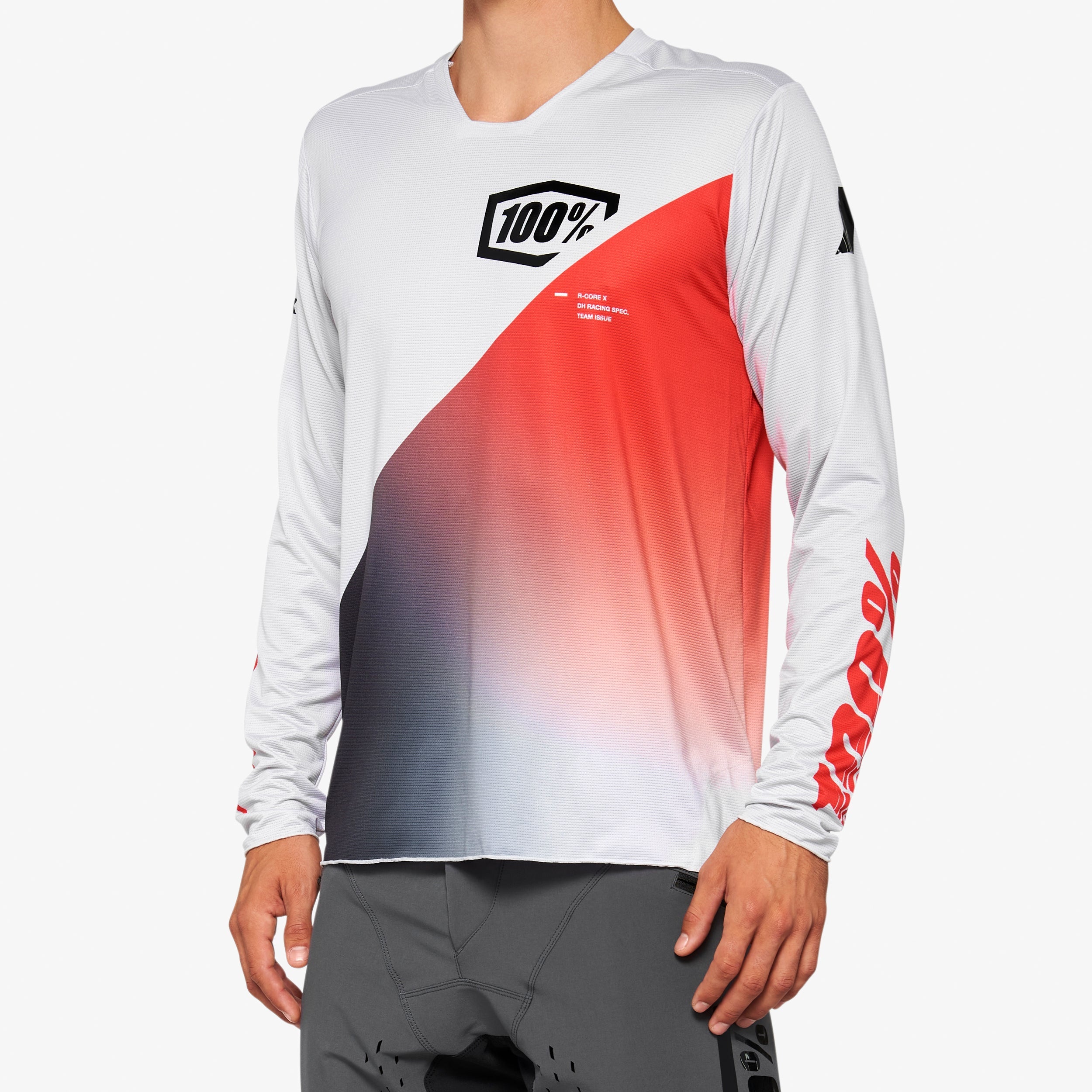 Maillot R-CORE-X Manches Longues Gris/Racer Red