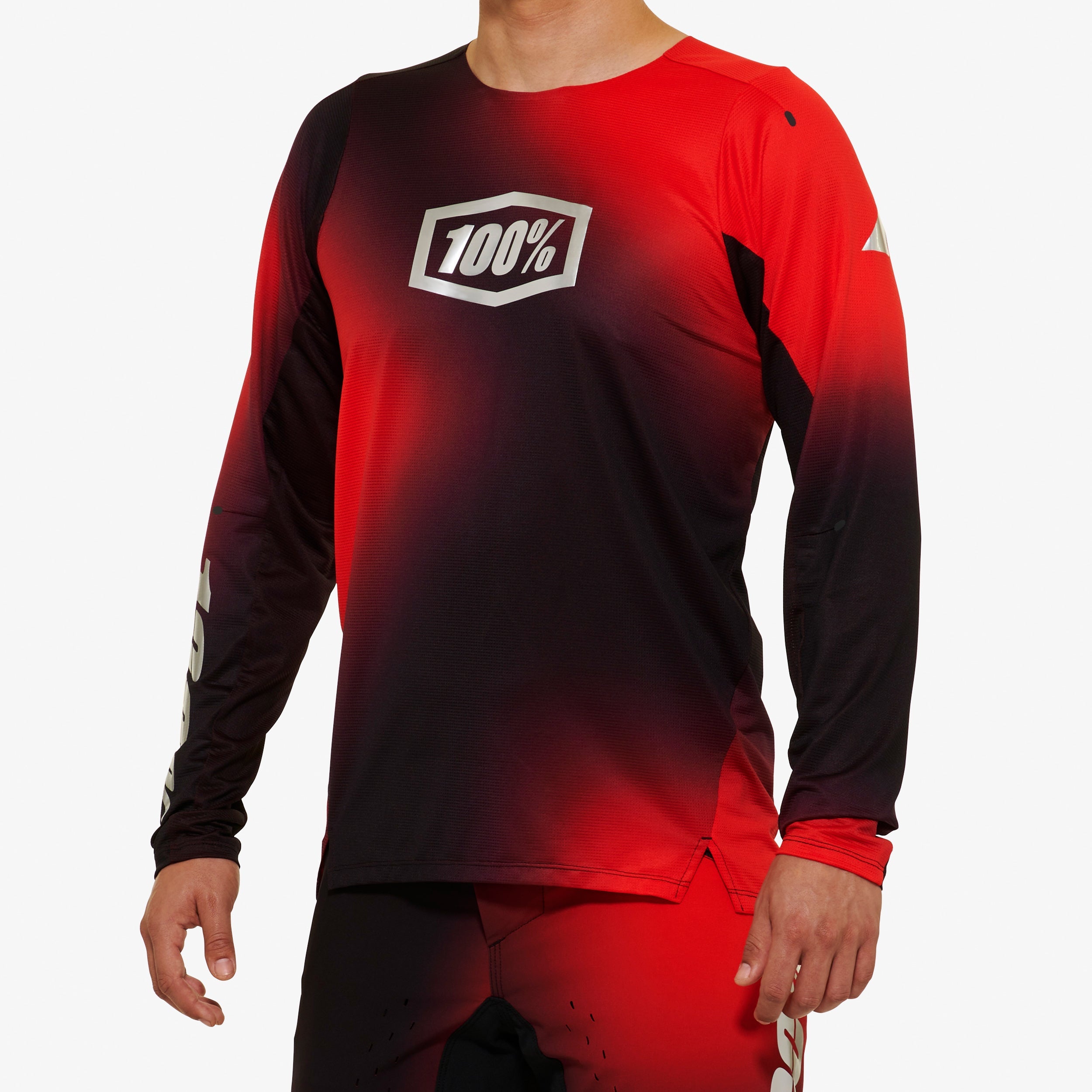 Maillot R-CORE X LE Manche Longue Noir/Rouge