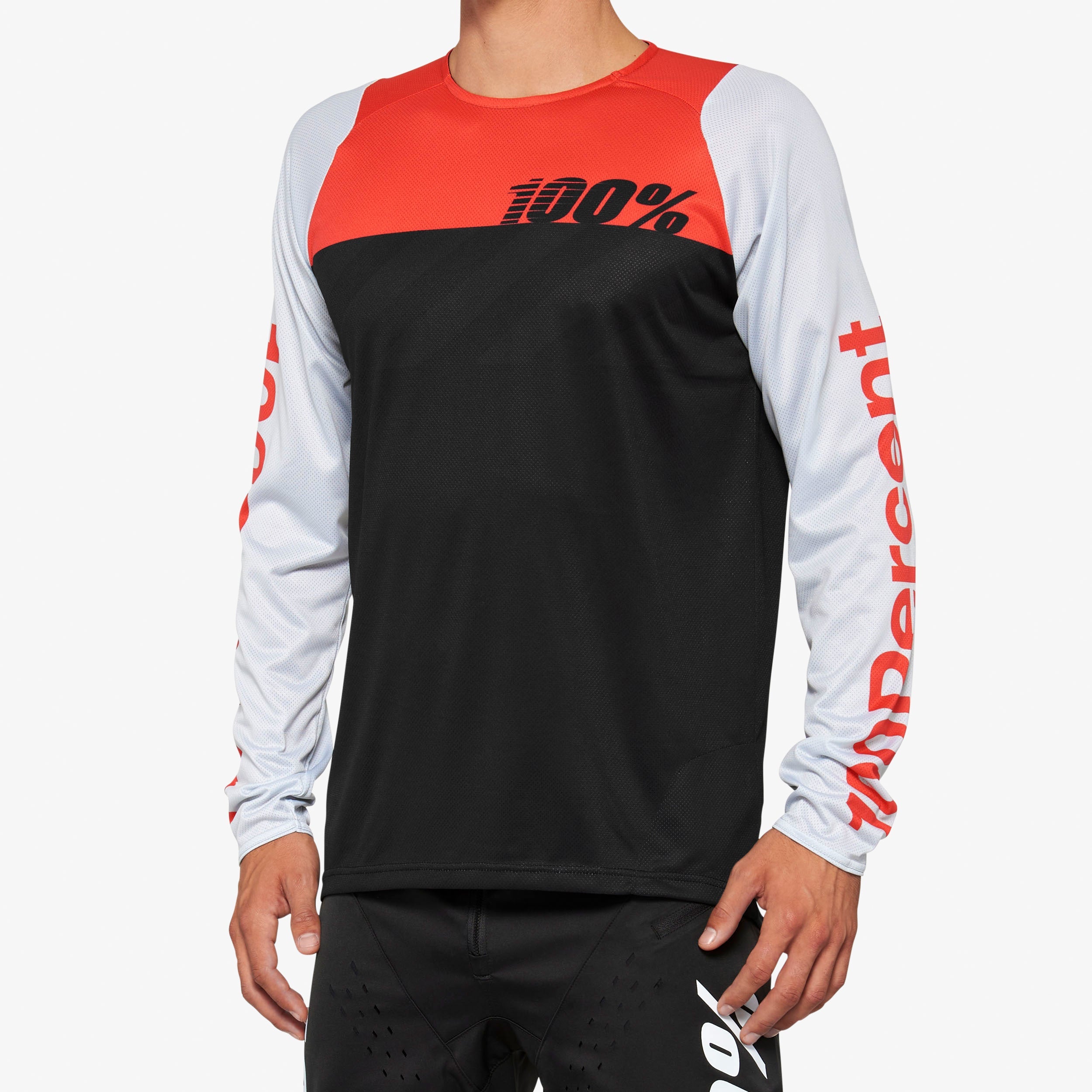 Maillot R-CORE Manches Longues Noir/Rouge Racer