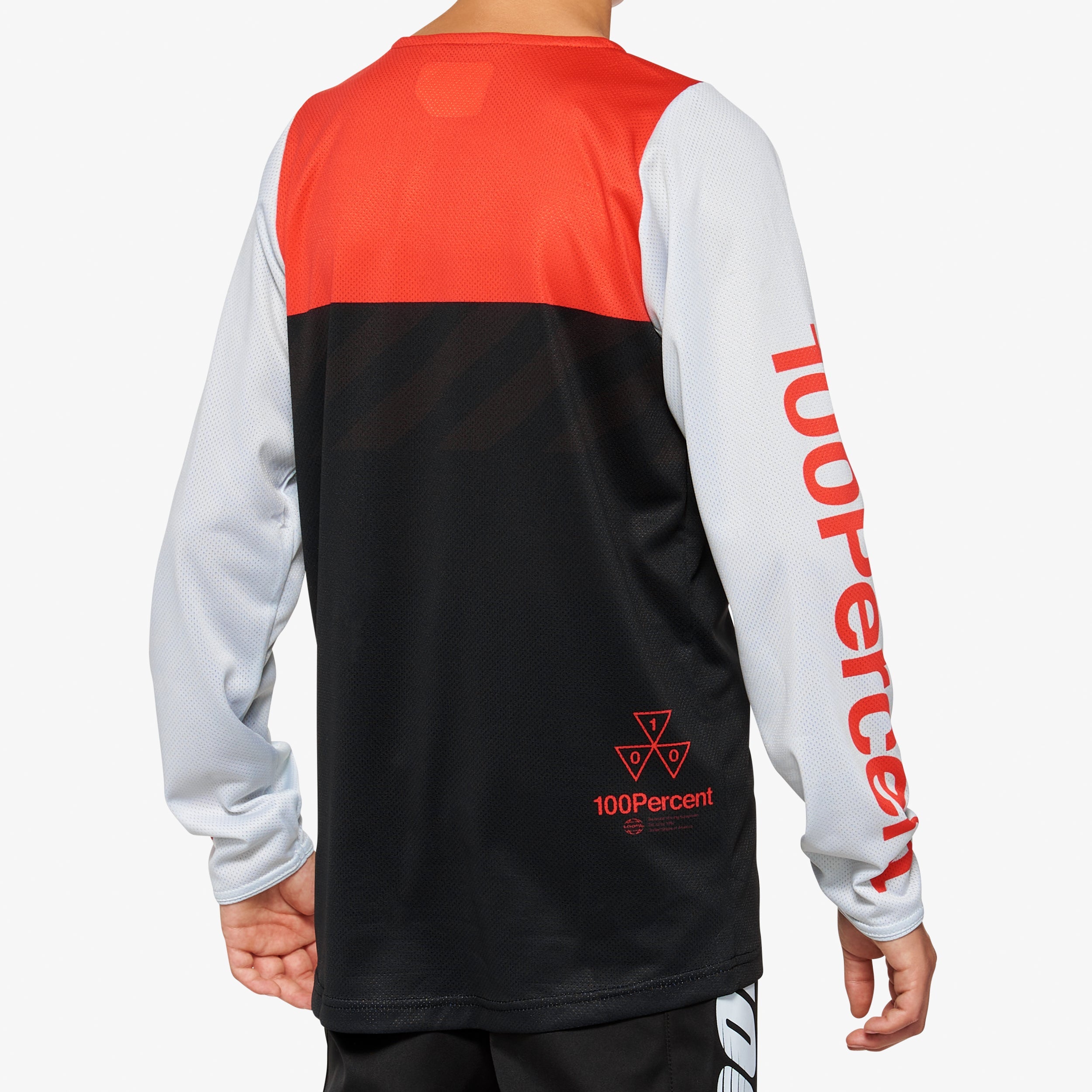 R-CORE YOUTH Long Sleeve Jersey Black/Racer Red - Secondary