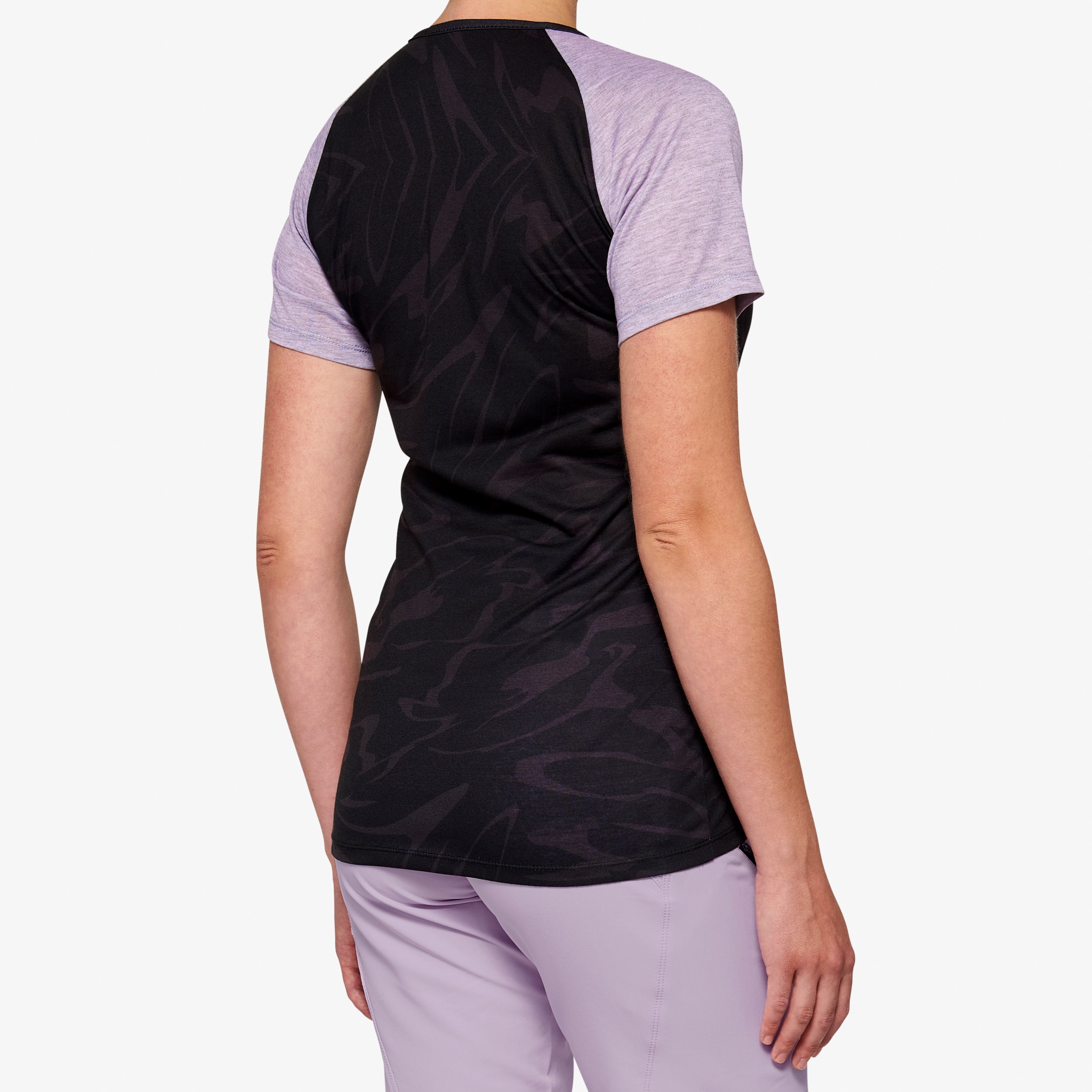 Maillot manches courtes Femme AIRMATIC Black/Lavender - Secondary