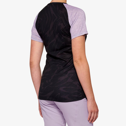 Maillot manches courtes Femme AIRMATIC Black/Lavender