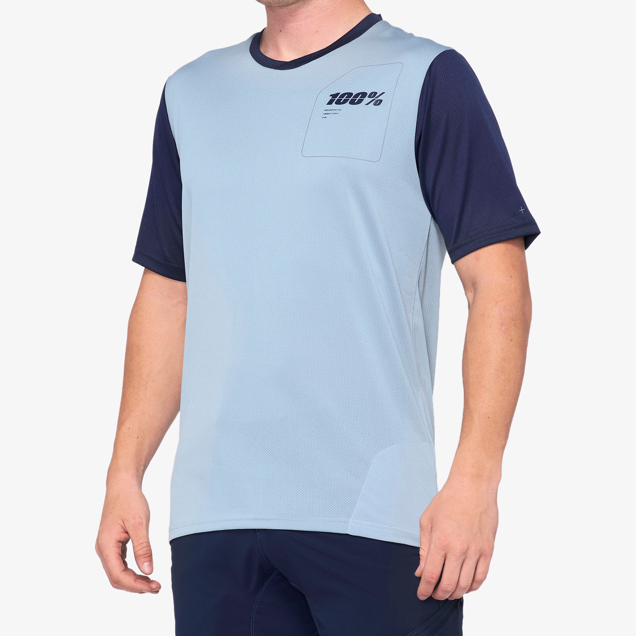 RIDECAMP Short Sleeve Jersey Lt. Slate Blue/Navy