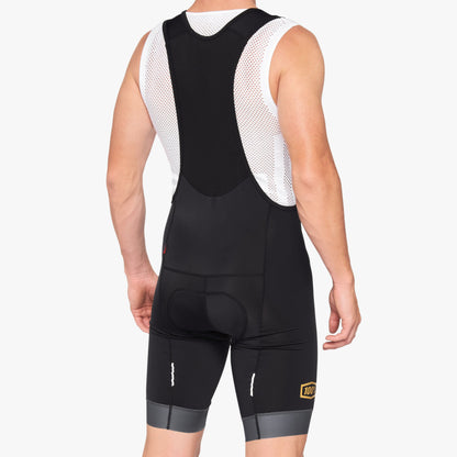 EXCEEDA Black/Charcoal Bib Shorts