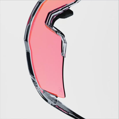 SPEEDCRAFT MLB Authentic Polished Translucent Grey HiPER Fire Red Mirror Lens